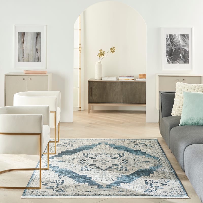 Nourison Geneva Traditional Bordered Area Rug.