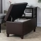 preview thumbnail 7 of 14, Adeco Rectangular Storage Ottoman Faux Leather Bench Lift-top Footrest