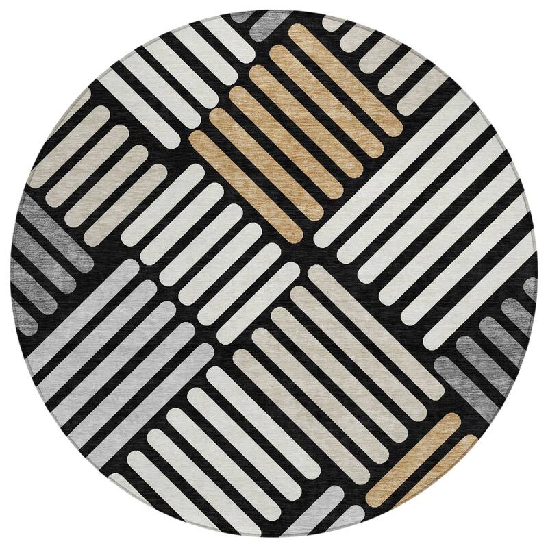 Machine Washable Indoor/ Outdoor Modern Weave Chantille Rug