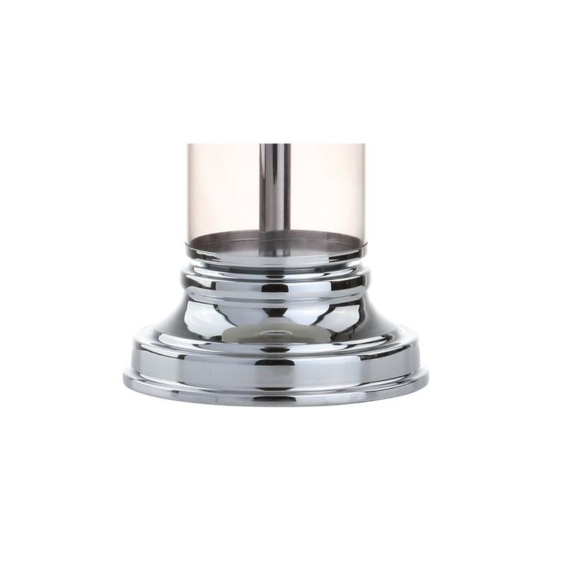 Judith 29" Glass LED Table Lamp, Clear/Chrome (Set of 2) by JONATHAN Y