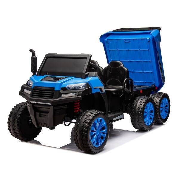 slide 2 of 100, 24V Ride-On UTV Truck for Kids, 2-Seater, Remote Control, EVA Tires, Bluetooth, Music, & LED Lights