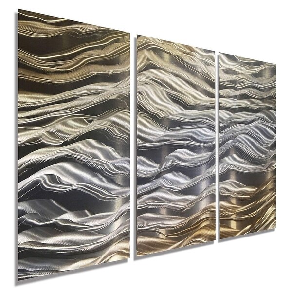 Shop Statements2000 Silver/Gold Abstract Metal Wall Art Panels by Jon ...