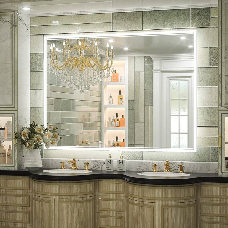 TokeShimi LED Bathroom Vanity Mirror, Anti-Fog Dimmable Wall Mirror - 48x36