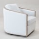preview thumbnail 34 of 165, KINWELL 31"W Oak Frame Upholstered Swivel Barrel Armchair