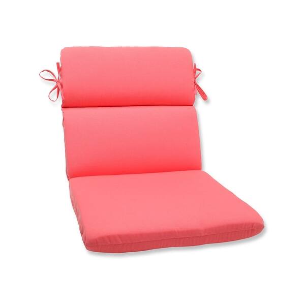 Shop 40 5 Chrona Watermelon Pink Outdoor Patio Rounded Chair Cushion Overstock 16610895