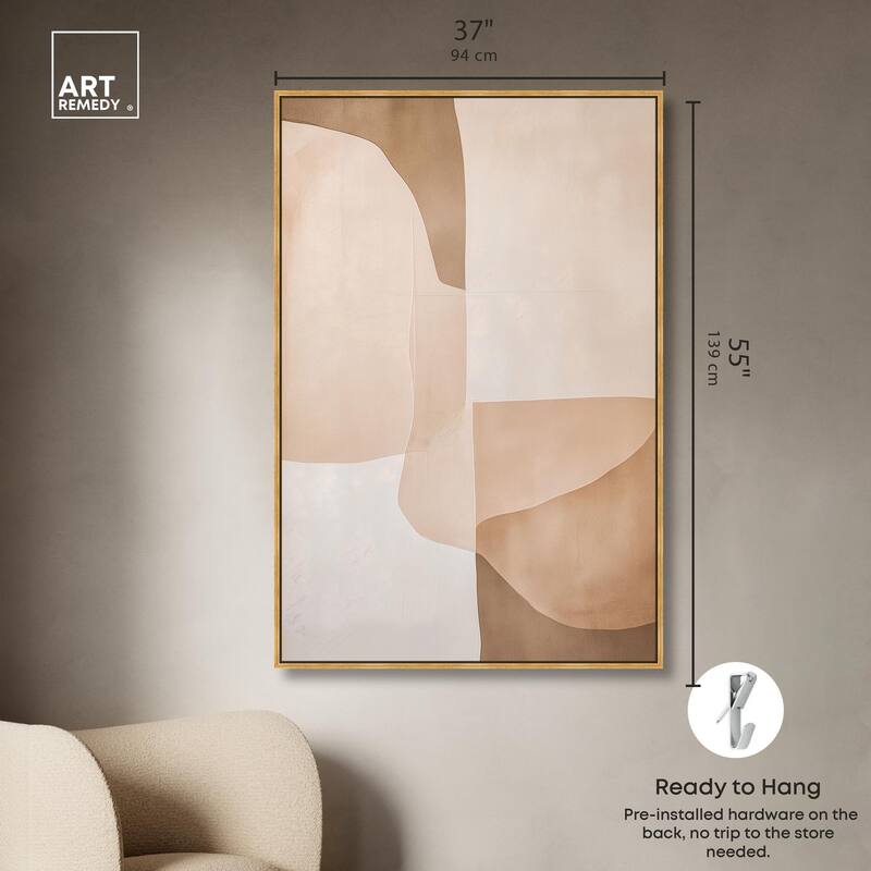 Forms in Beige II Canvas by Art Remedy