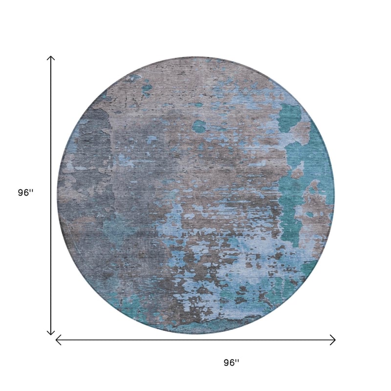 HomeRoots Abstract Transitional Rectangle Outdoor Rug