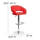 preview thumbnail 8 of 98, Chrome Upholstered Height-adjustable Rounded Mid-back Barstool