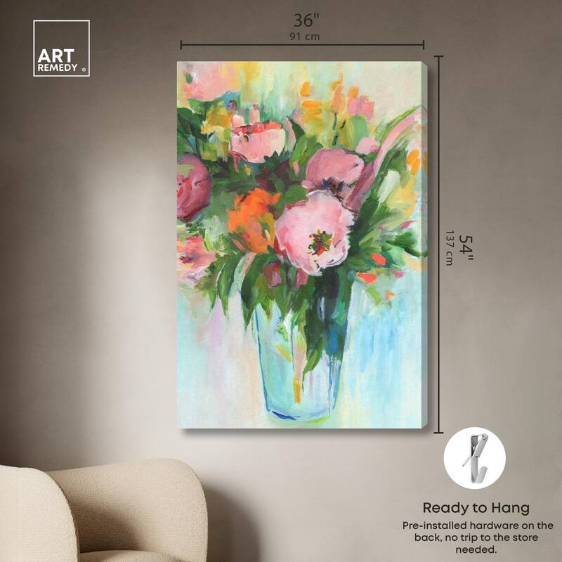 Charming Bouquet Canvas by Art Remedy, Gallery Wrapped