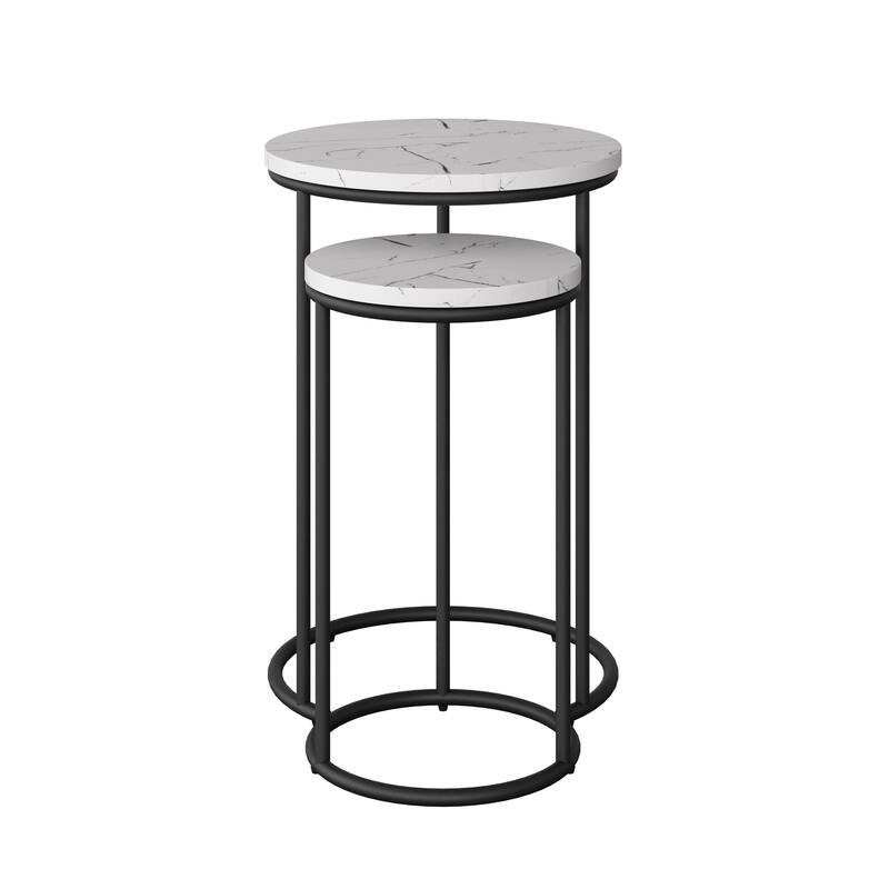 Fort Worth Round Nesting Side Table Set of 2
