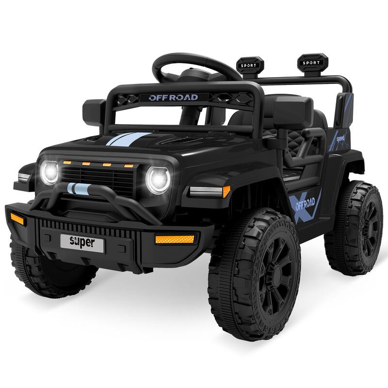12V Ride On Truck Car with Parent Remote Control,Steering Wheel Music