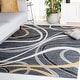 preview thumbnail 2 of 59, SAFAVIEH Odyssey Pirkko Mid-Century Modern Rug 4' x 6' - Black/Grey Gold - Rectangle