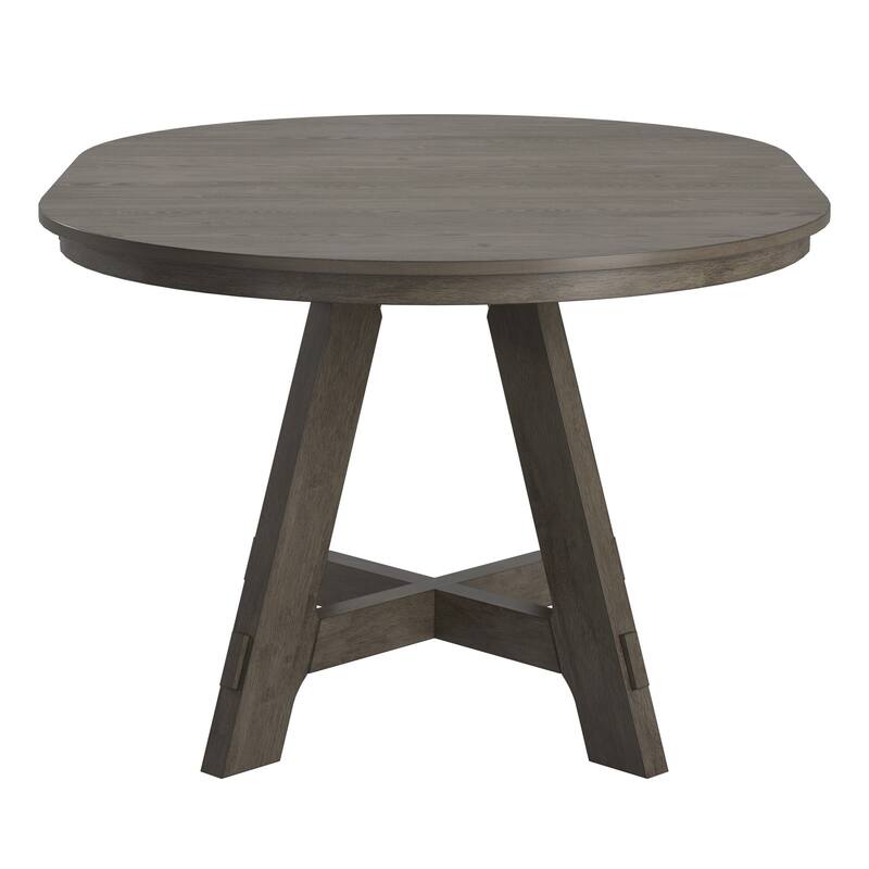 Harstad 42"-60" Wood Finish Extendable Round Dining Set by iNSPIRE Q Modern