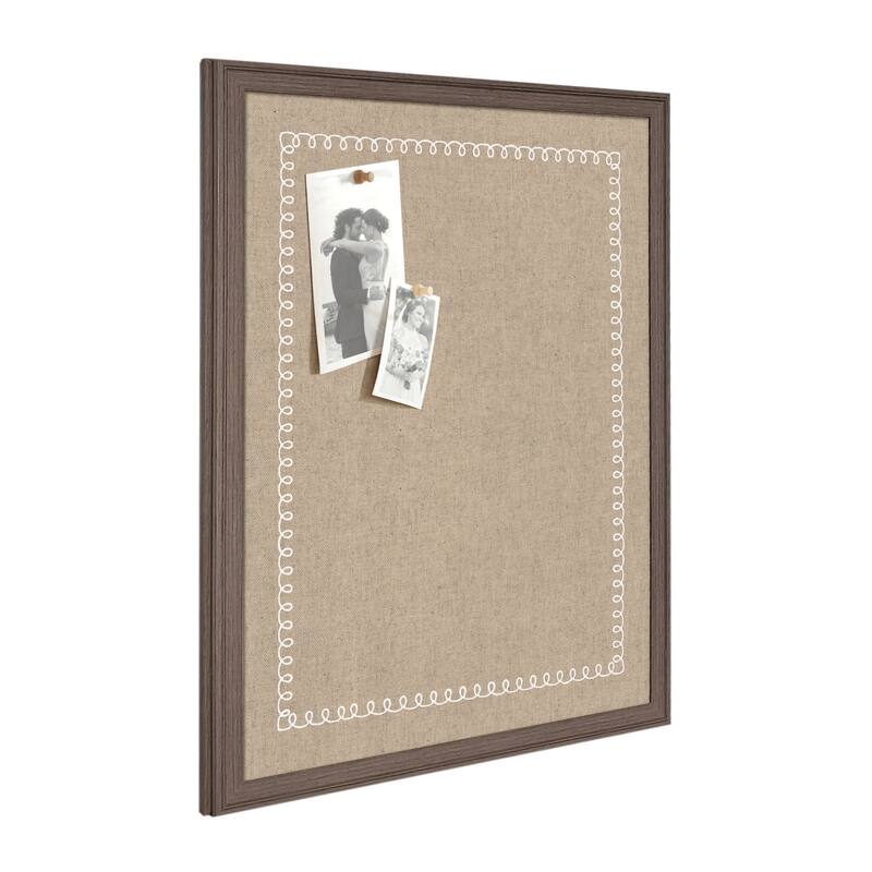 Kate and Laurel Pinboard White Scalloped Edge