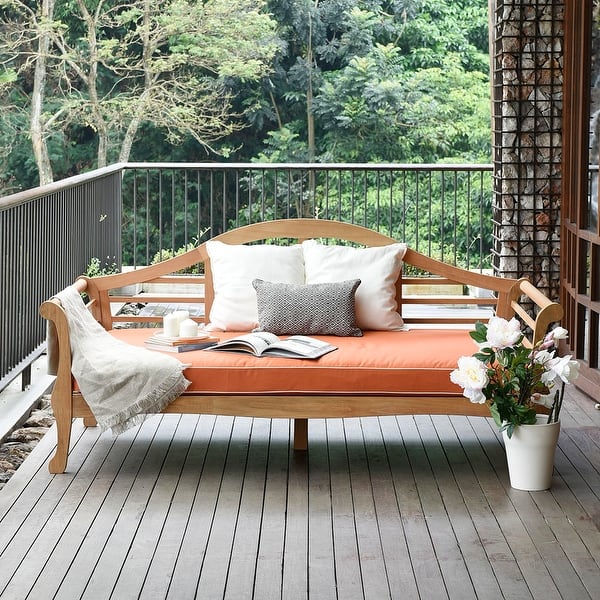Cambridge Casual Lutyens Teak Outdoor Daybed With Cushion On Sale Overstock 19841052 Enjoy {free shipping} on most stuff, even big stuff. cambridge casual