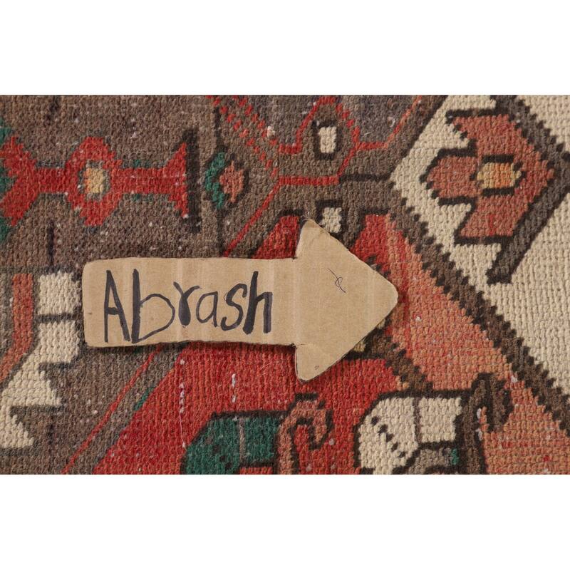 Distressed Bakhtiari Persian Vintage Area Rug Hand-Knotted Wool Carpet - 7'1"x 10'3"