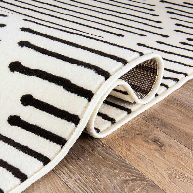 World Rug Gallery Boho Stripe Design Area Rug