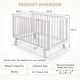 preview thumbnail 3 of 7, Gymax Wooden Baby Crib 3-Height Adjustable Wood Mini Crib Non-Toxic