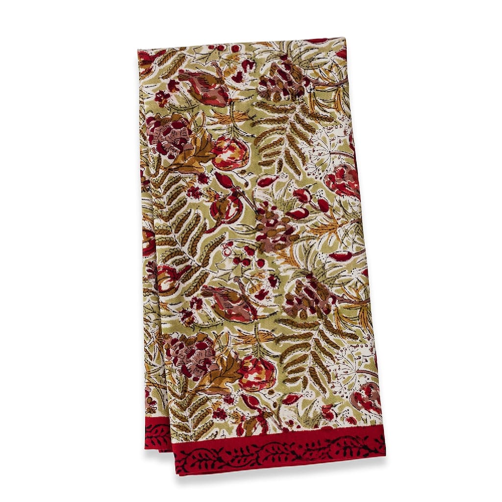 Couleur Nature Winter Garden Wreath Tea Towels - Set of 3