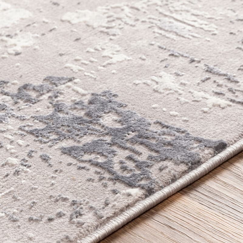 Livabliss Cinza Abstract Industrial Area Rug