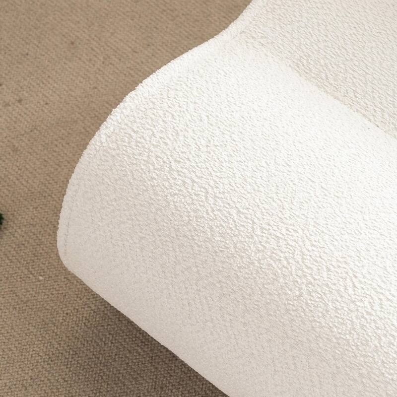 Soft Velvet Recliner Chair - Comfortable Lounge Chair with Waist Padding