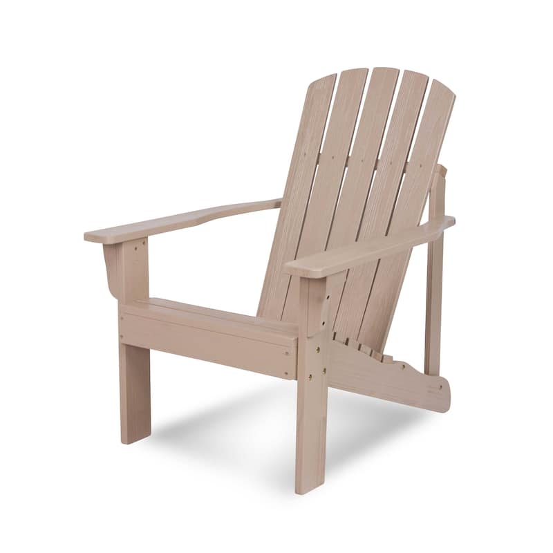 Meridian Weather Resistant Outdoor Patio Adirondack Chair - Grey