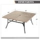 preview thumbnail 36 of 54, MAISON ARTS 9-Piece Patio Dining Set, 60 Inch Square Metal Table and 8 Metal Dining Chairs