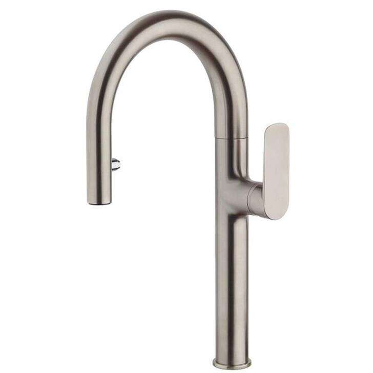 LaToscana Nove Single Handle Pull-Down Spray Kitchen Faucet - Brushed Nickel