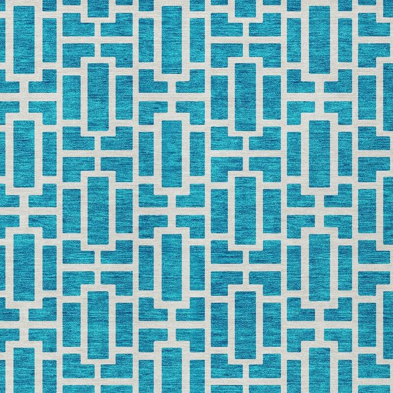 HomeRoots Geometric Transitional Rectangle Outdoor Rug