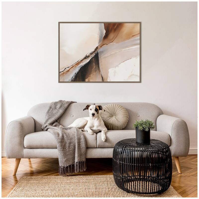 Kate and Laurel Element II by Amy Lighthall Framed Canvas Wall Art Print