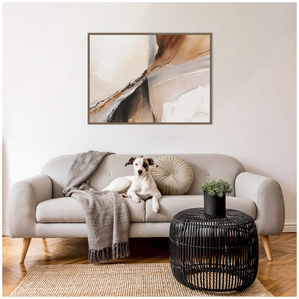 Kate and Laurel Element II by Amy Lighthall Framed Canvas Wall Art Print