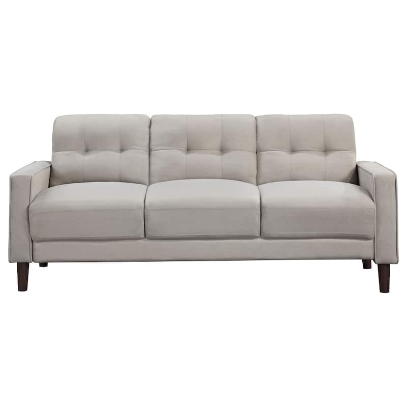 Bowen Transitional Fabric Upholstered Track Arm Tufted Sofa