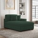 preview thumbnail 85 of 190, Modern Modular Sectional Sofa Corduroy Chaise Lounges Right Facing - Hunter Green Chaise