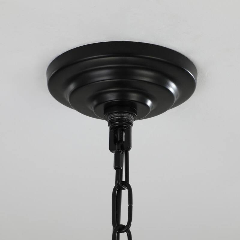 18-Inch Industrial Pendant Light – 8-Light Geometric Design, Adjustable Hanging Fixture (Bulbs Not Included).