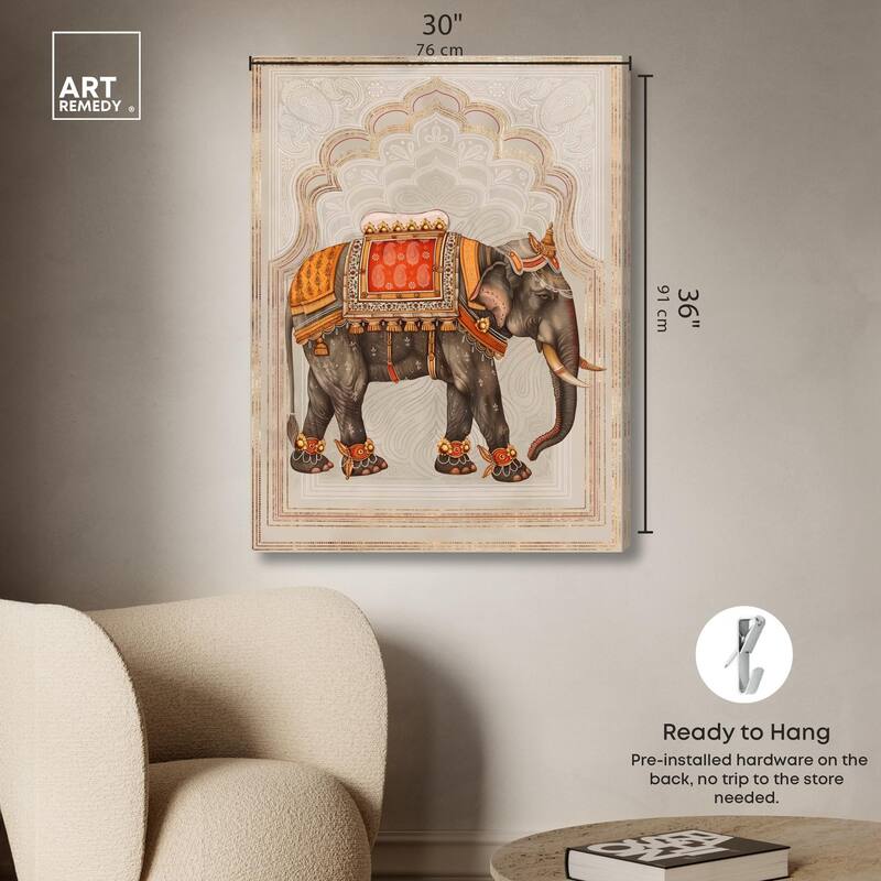 Elephant Queen Canvas by Art Remedy, Gallery Wrapped