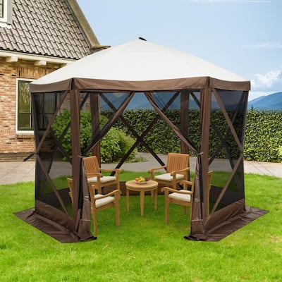6-Sided Pop Up Gazebo Tent, with Carry Bag