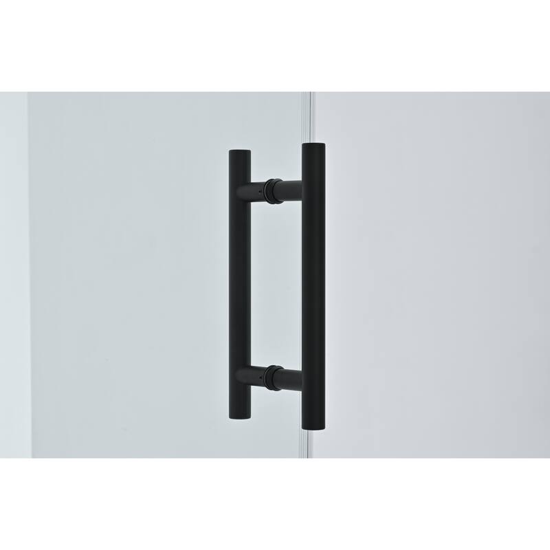Vanity Art 56–60" W x 76" H Frameless Soft Close Sliding Shower Door with Clear Tempered Glass