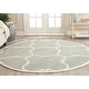 preview thumbnail 93 of 112, SAFAVIEH Handmade Chatham Vicie Modern Wool Rug 4' Round - Grey/Ivory - Round