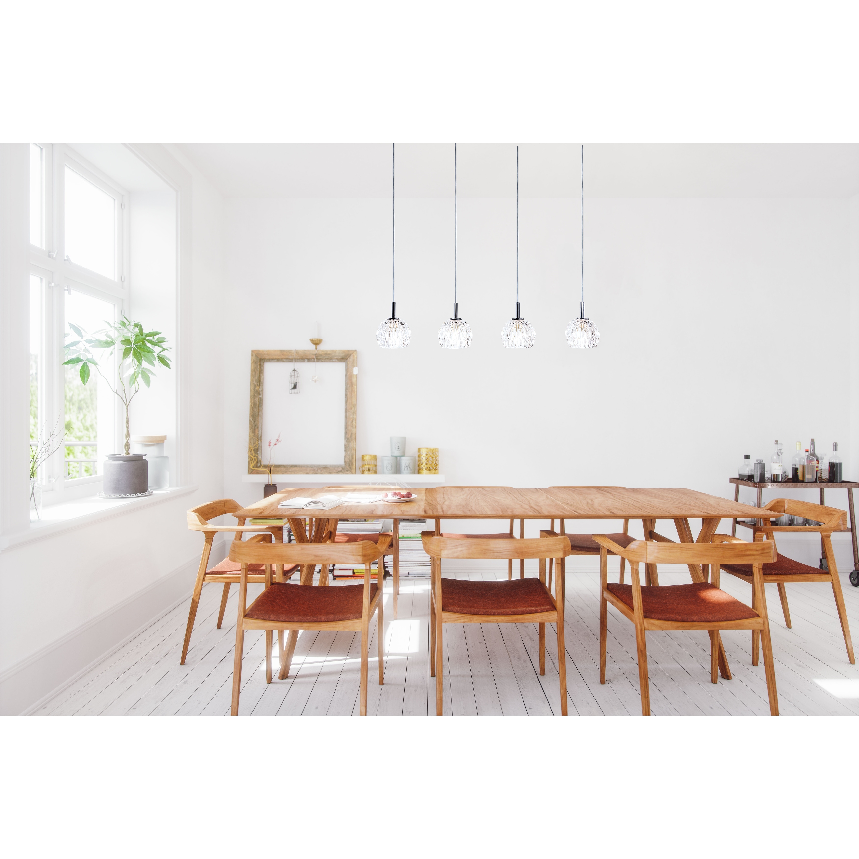 SAFAVIEH Lighting Lanson Pendant - 30.5" x 4.5" x 11.25-79.25"