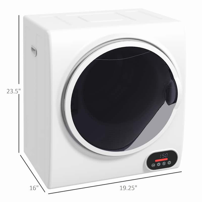 Anmytek 1.5 Cu Ft 850W Portable Compact Electric Clothes Dryer Front Load Stainless Steel Drum Intelligent Drying