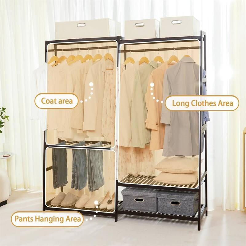 Clothes Rack Heavy Duty Garment Racks - 15.74"D x 61"W x 67"H