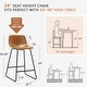 preview thumbnail 15 of 49, LUE BONA Modern Faux Leather Metal Frame Counter Height Bar Stools (Set of 4)