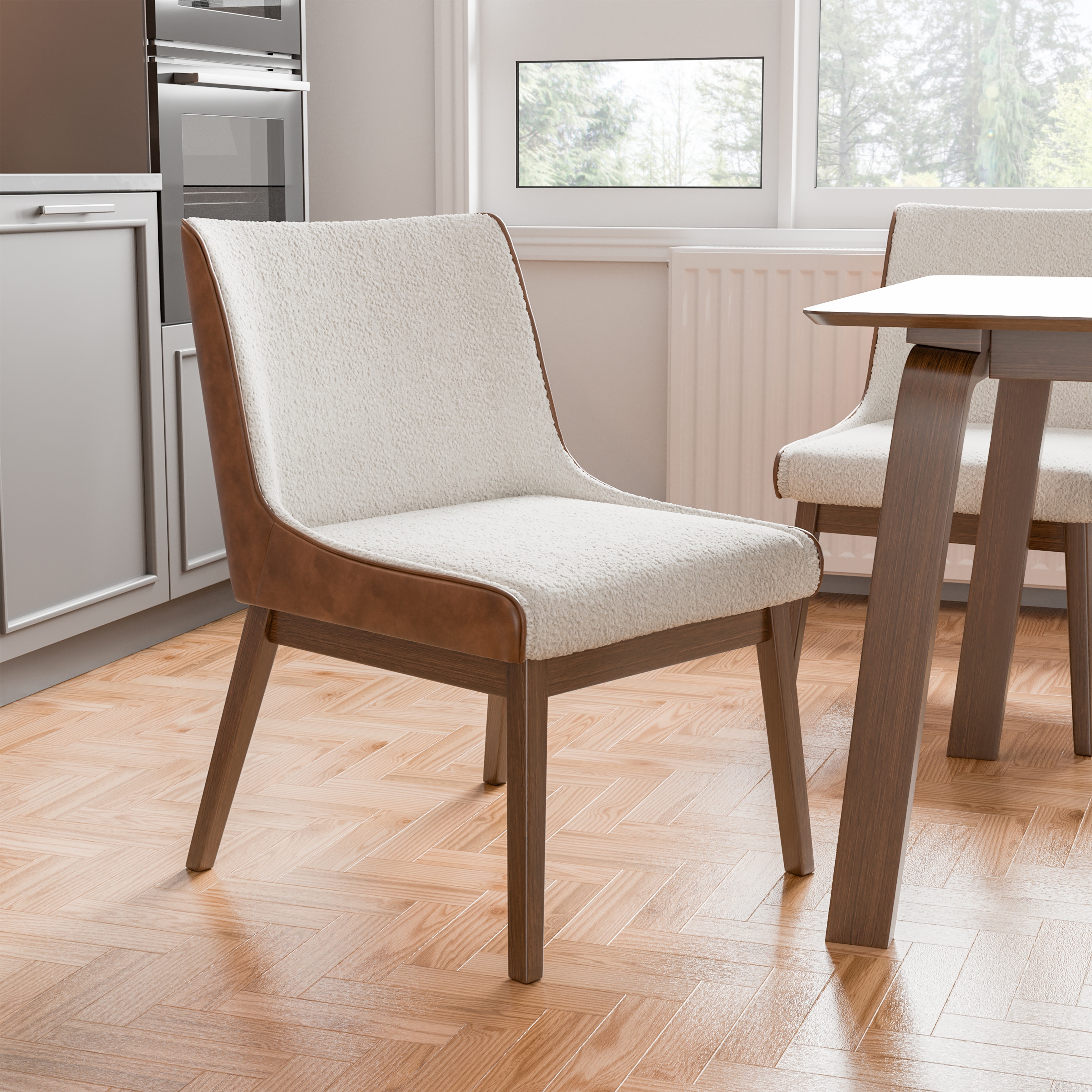 Furniture of America Beau III Mid-century Wingback Dining Chairs (Set of 2)