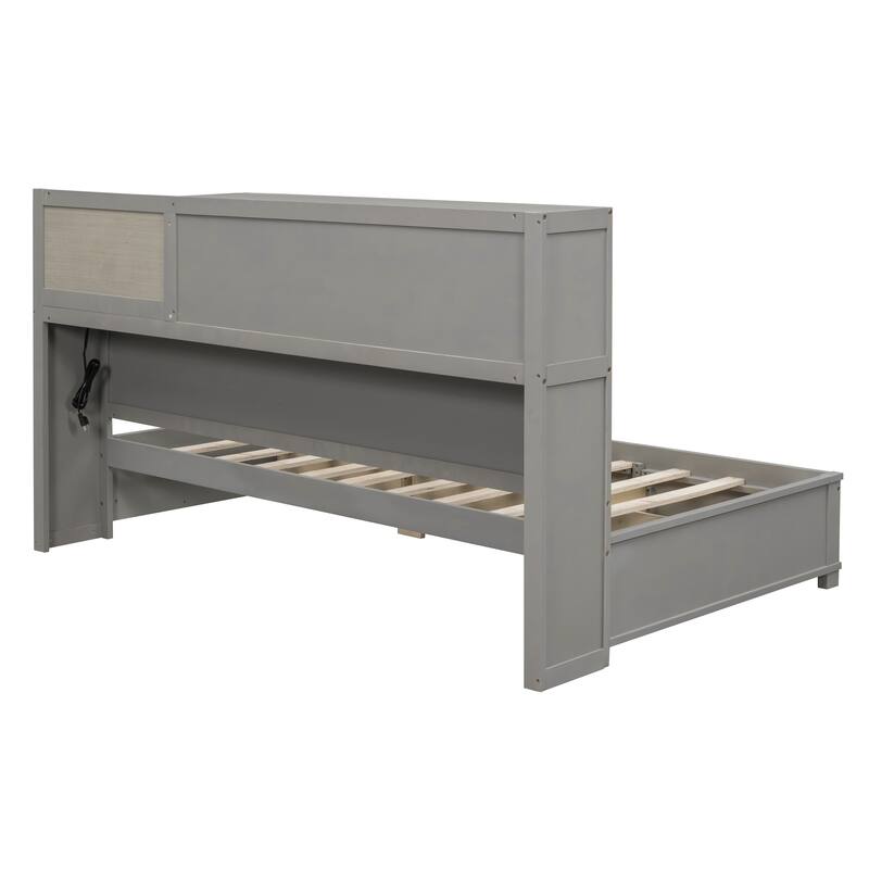 Twin Size Wooden Daybed with 3 Storage Drawers