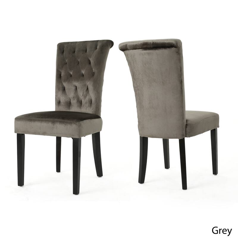 Velvet Tufted and Flared Dining Chairs