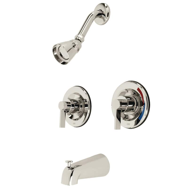 Kingston Brass NuvoFusion Tub and Shower Trim Package with 1.8 GPM - Polished Nickel