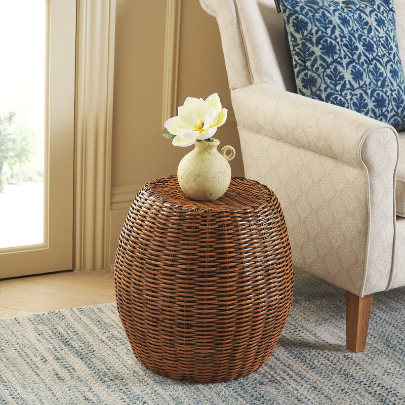 SAFAVIEH Zemrije Brown/ Multi Stool - 17Wx17Dx18H - Brown/Multi