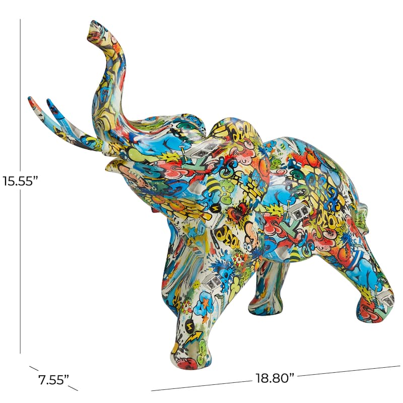The Novogratz Multi Colored Polystone Various Animal Sculpture