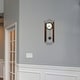 preview thumbnail 1 of 0, Howard Miller Carmen Elegant, Transitional, Eclectic, Glam Wrought Iron Wall Clock with Pendulum, Reloj de Pared Brown