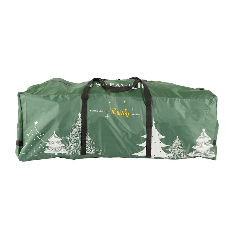 SAFAVIEH 7.5 Ft, Green, Pre-Lit Artificial Christmas Tree - 60"W x 60"D x 90"H